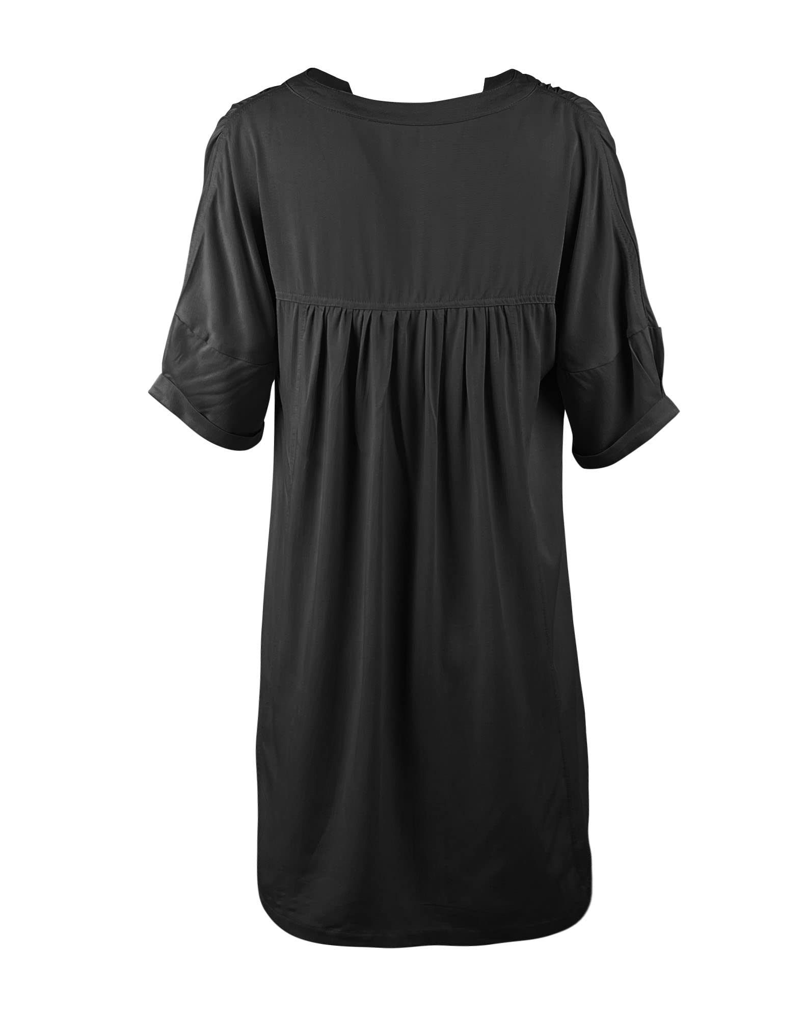 Minclouse Women's Babydoll Short Sleeve Tunic Dress V Neck Cute Casual Loose Dresses
