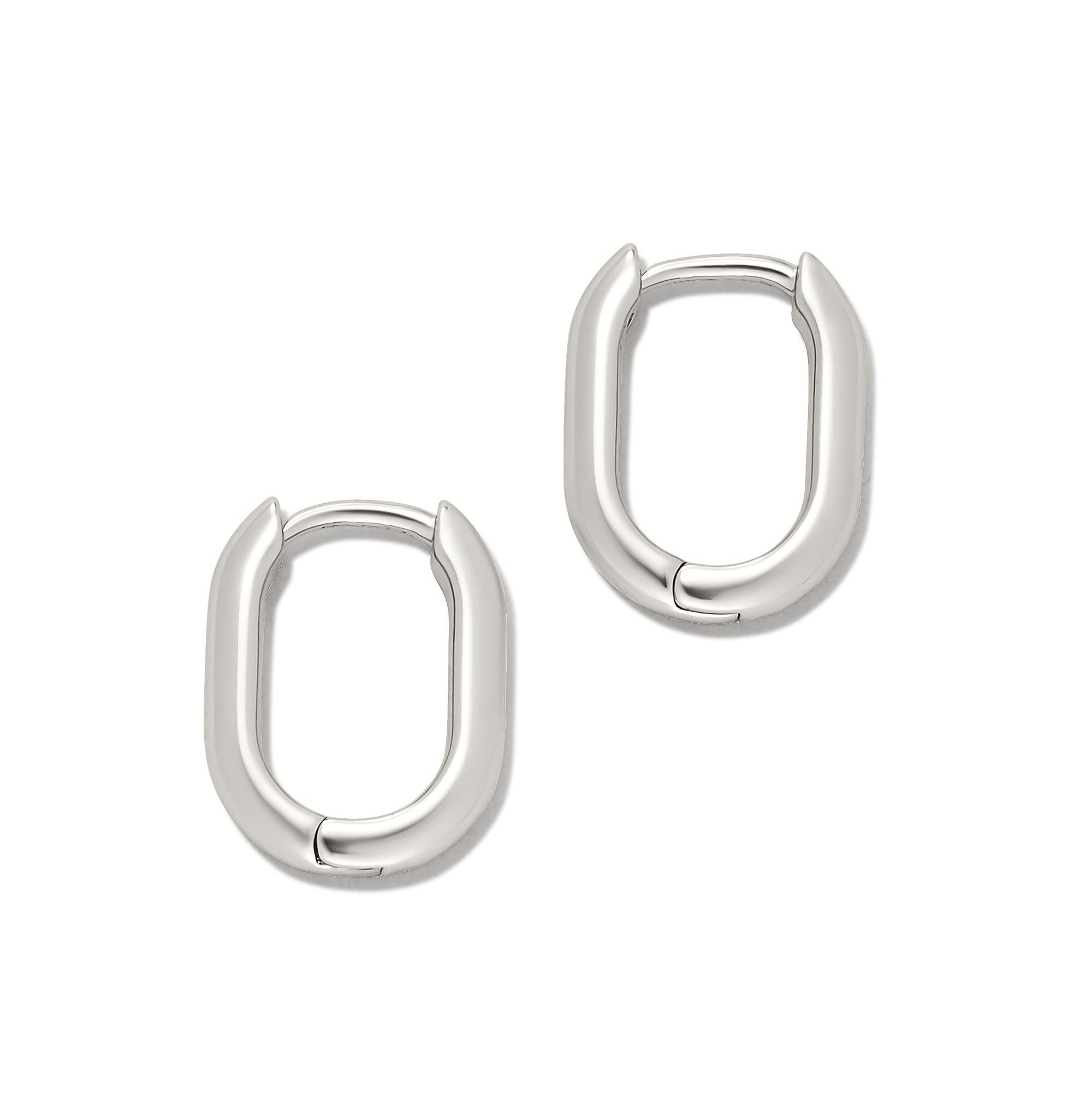 Amazon Essentials 14k Gold Plated or Silver Plated Modern Oval Hoop Earrings