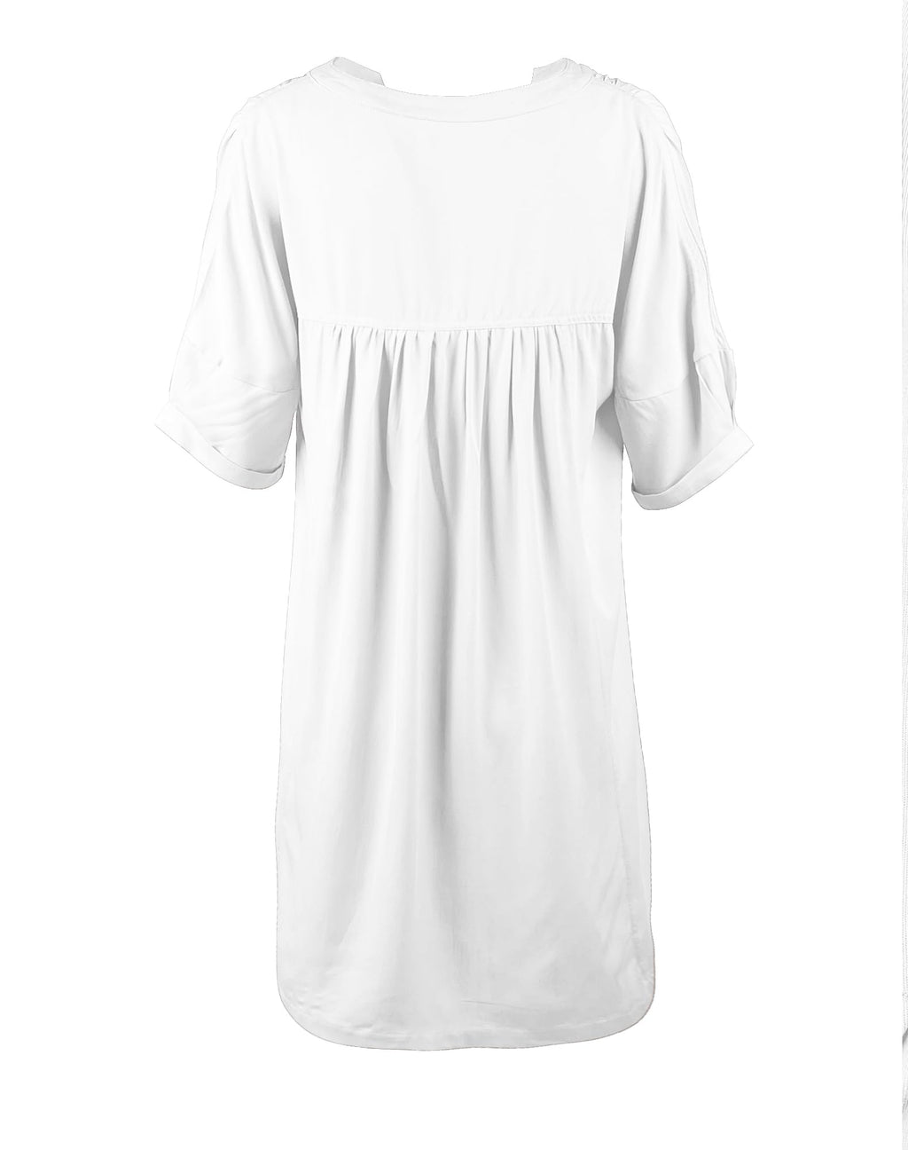 Minclouse Women's Babydoll Short Sleeve Tunic Dress V Neck Cute Casual Loose Dresses