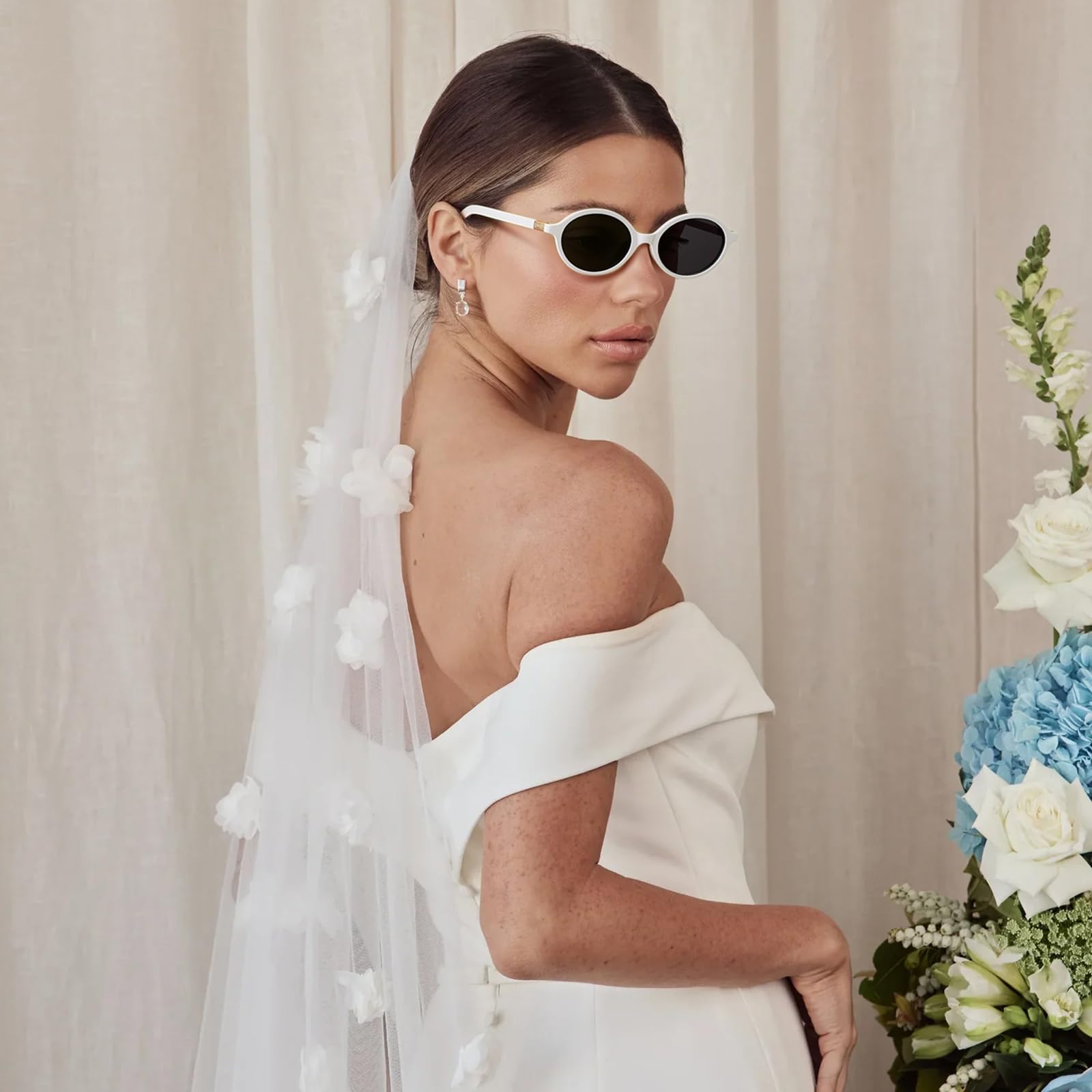 ViewJoy Retro Oval Sunglasses for Women Vintage 90s Y2K Trendy Designer Sun Glasses