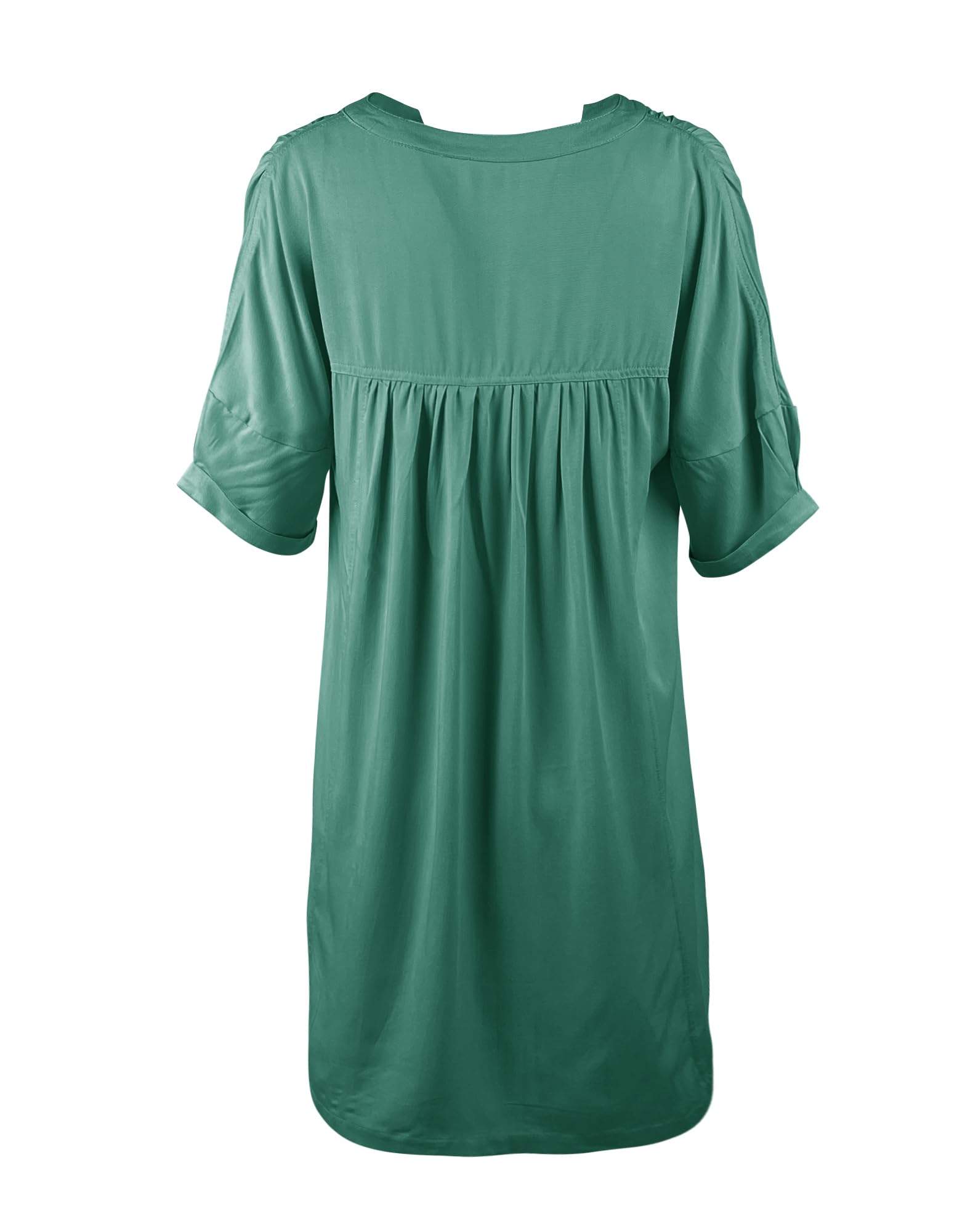 Minclouse Women's Babydoll Short Sleeve Tunic Dress V Neck Cute Casual Loose Dresses
