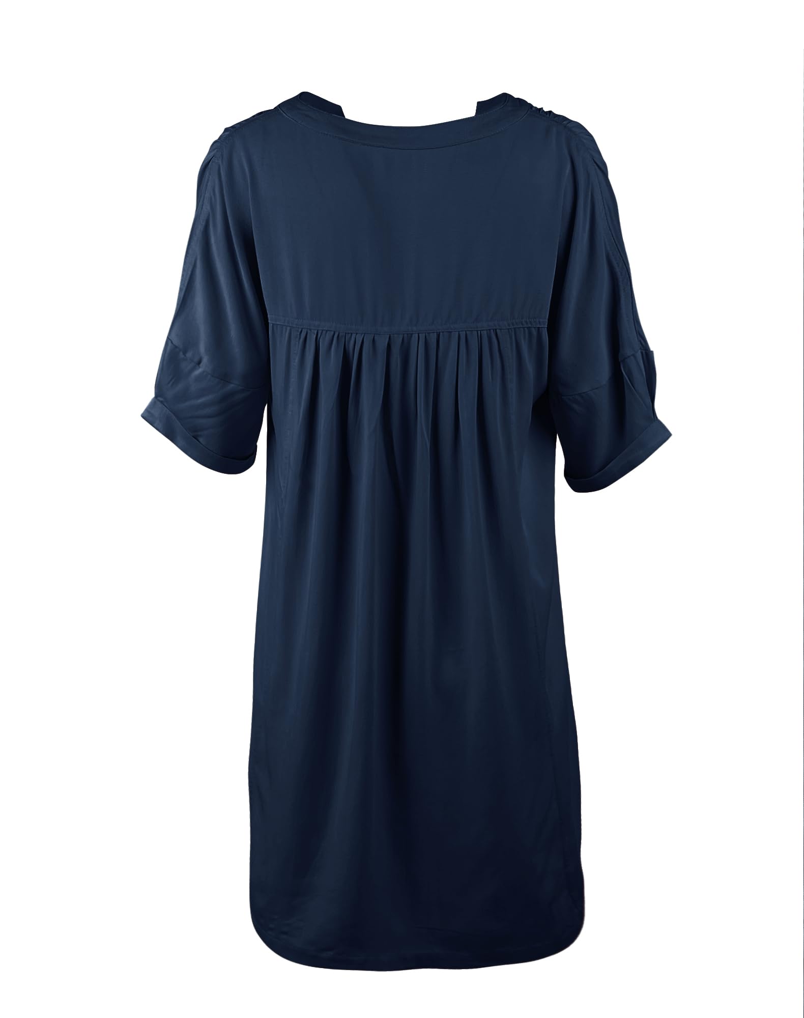 Minclouse Women's Babydoll Short Sleeve Tunic Dress V Neck Cute Casual Loose Dresses
