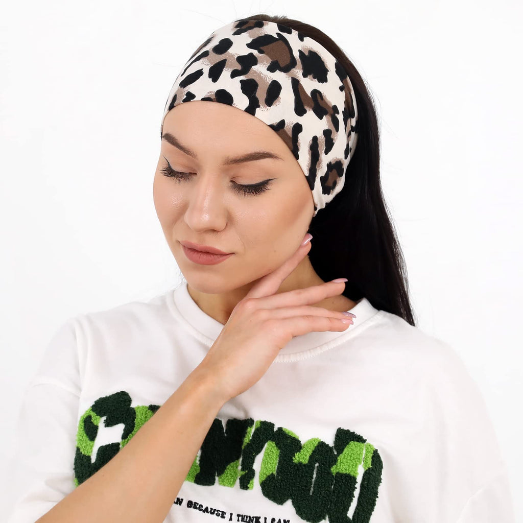 RITOPER Workout Wide Headbands for Women Non Slip, Super Soft Yoga Running Exercise Head Bands, Elastic Sweat Band Hair Bands for Women's Hair, Womens Solid Headband Hair Wrap