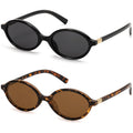 ViewJoy Retro Oval Sunglasses for Women Vintage 90s Y2K Trendy Designer Sun Glasses
