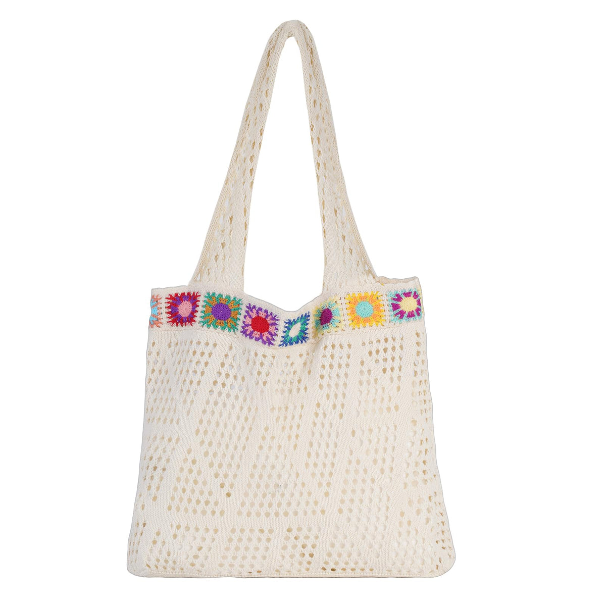 Sightor Crochet Tote Bag, Mesh Beach Bag Knit Summer Hobo Bag Vacation Boho Tote Bag for Women