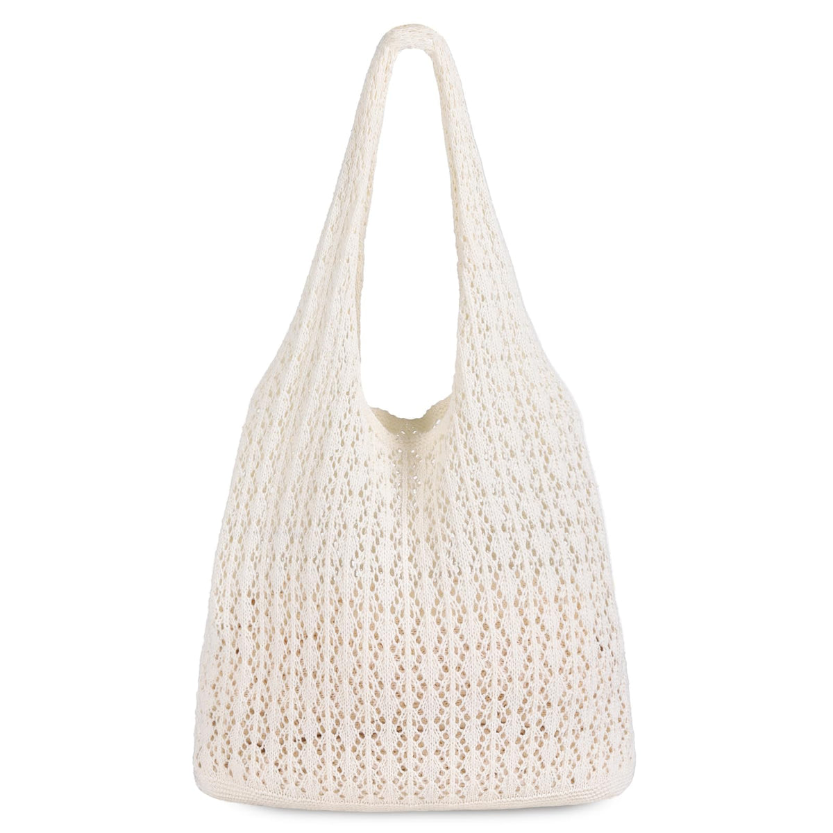 Sightor Crochet Tote Bag, Mesh Beach Bag Knit Summer Hobo Bag Vacation Boho Tote Bag for Women