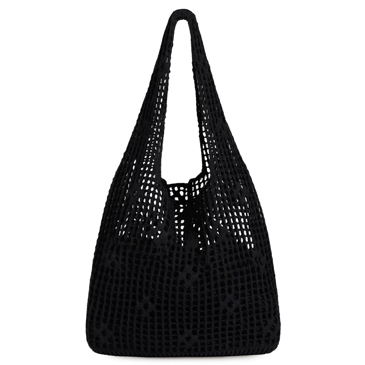 Sightor Crochet Tote Bag, Mesh Beach Bag Knit Summer Hobo Bag Vacation Boho Tote Bag for Women