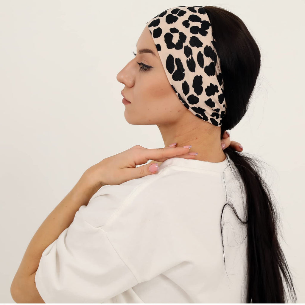 RITOPER Workout Wide Headbands for Women Non Slip, Super Soft Yoga Running Exercise Head Bands, Elastic Sweat Band Hair Bands for Women's Hair, Womens Solid Headband Hair Wrap