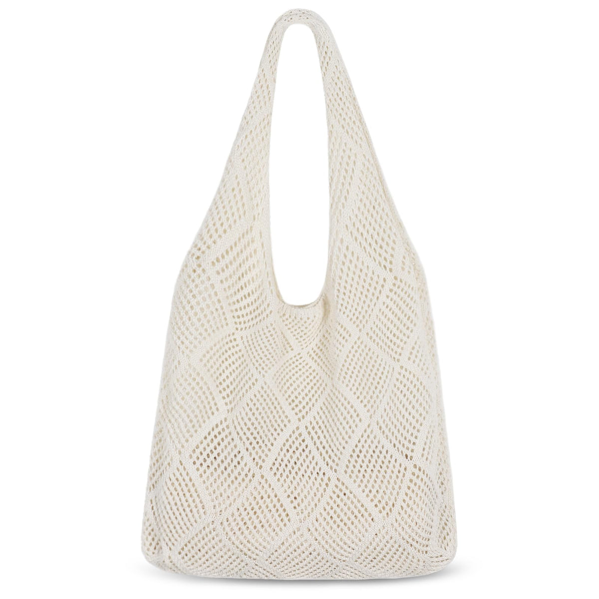 Sightor Crochet Tote Bag, Mesh Beach Bag Knit Summer Hobo Bag Vacation Boho Tote Bag for Women