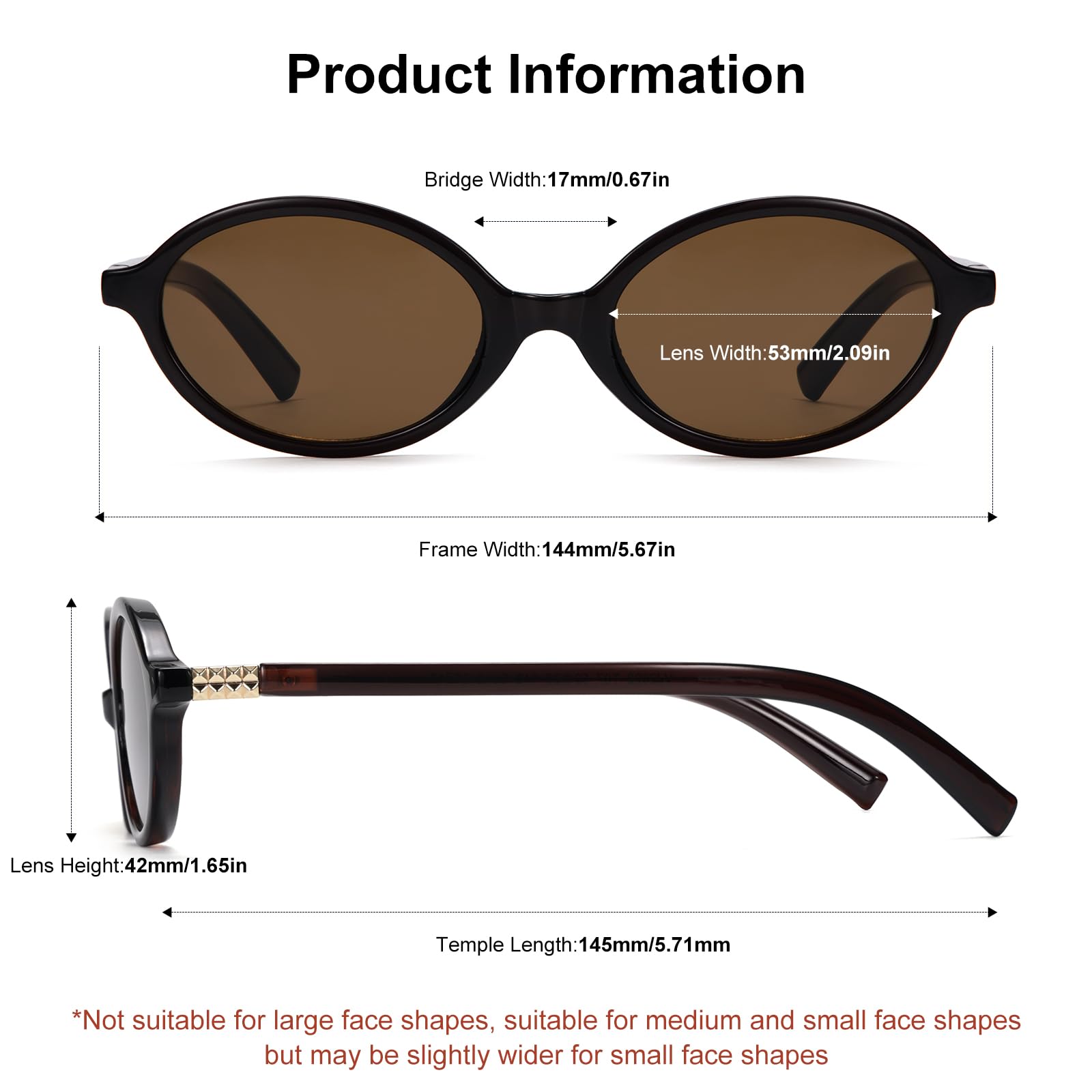 ViewJoy Retro Oval Sunglasses for Women Vintage 90s Y2K Trendy Designer Sun Glasses