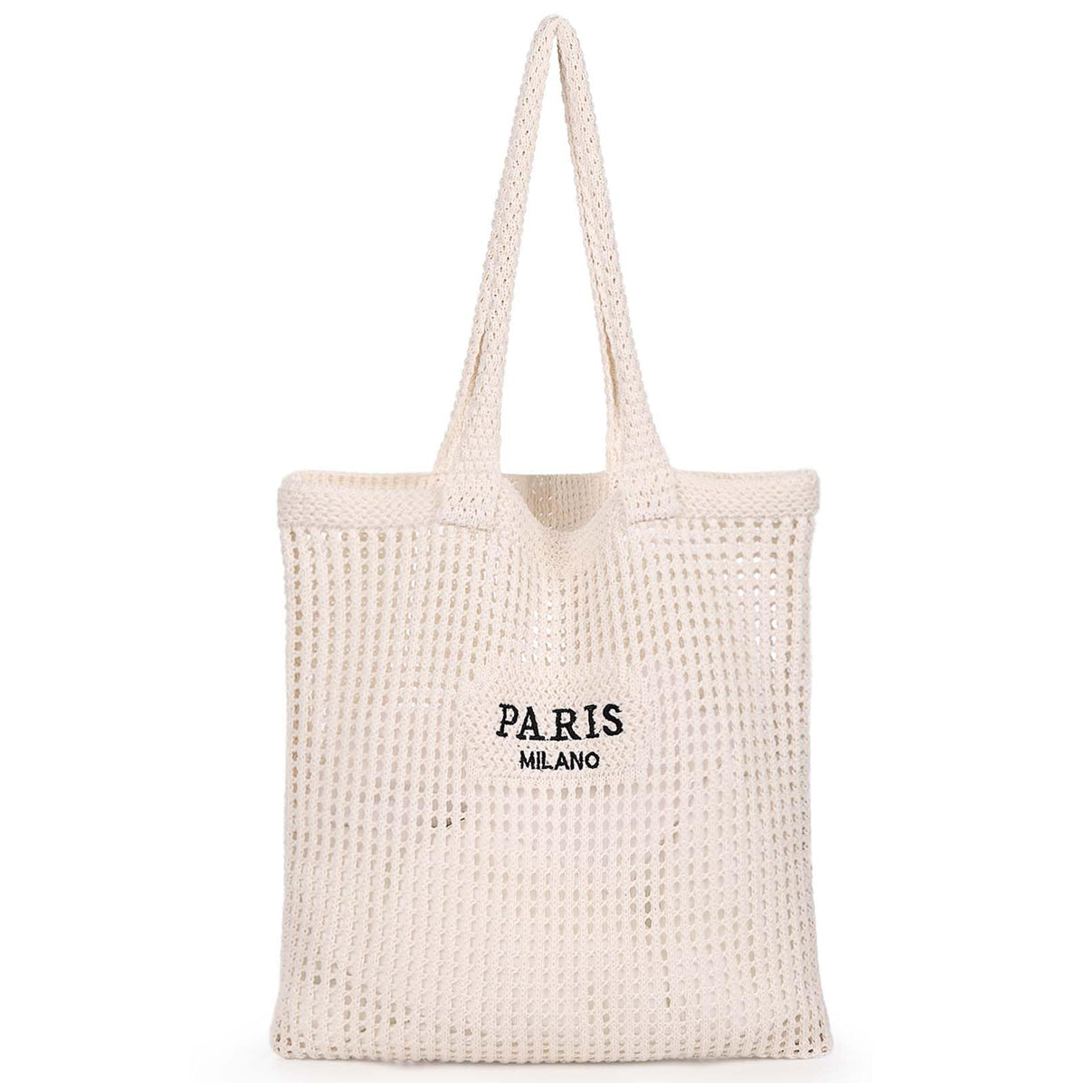 Sightor Crochet Tote Bag, Mesh Beach Bag Knit Summer Hobo Bag Vacation Boho Tote Bag for Women