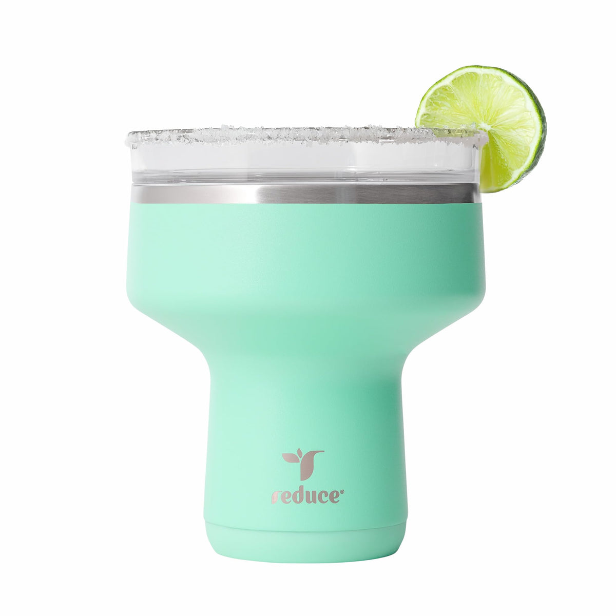 REDUCE Saltini 16 oz Cocktail Tumbler - Insulated Margarita Tumbler with Lid - Keeps Drinks Cold for 10 Hours - 360 Sippable Martini Glass Alternative - Shatterproof, Perfect for Parties - Daiquiri