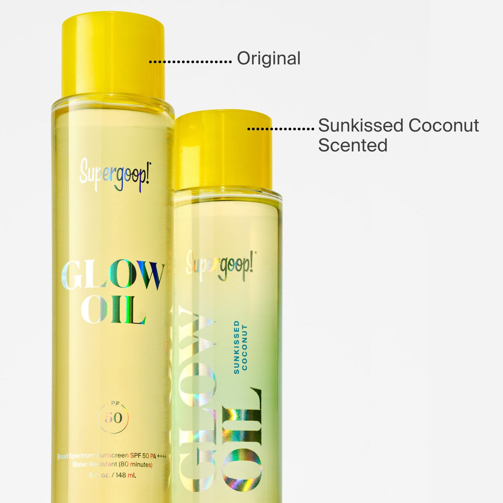 Supergoop! Glow Oil - SPF 50 PA++++ Vitamin E Body Oil + Broad Spectrum Sunscreen Protection - With Marigold, Meadowfoam & Grape Seed Extracts | PA++++, With Marigold, Meadowfoam, Grape Seed Extracts