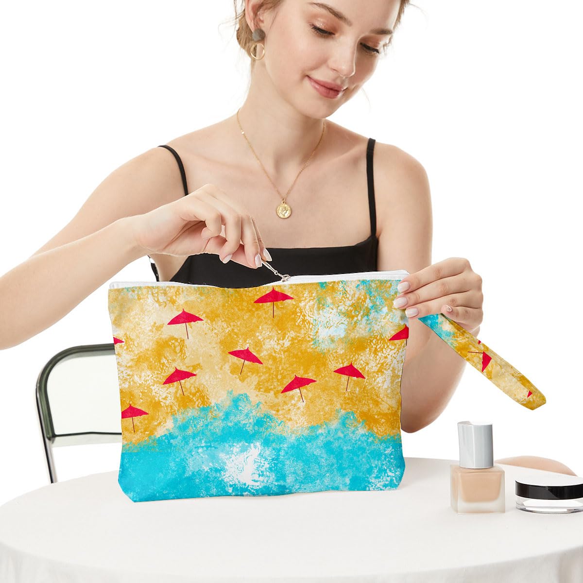 Fokongna Wet Dry Bag – Waterproof Travel Bag, Large Zipper Pouch for Swimsuits, Diapers, Toiletries, Makeup for Women & Girls