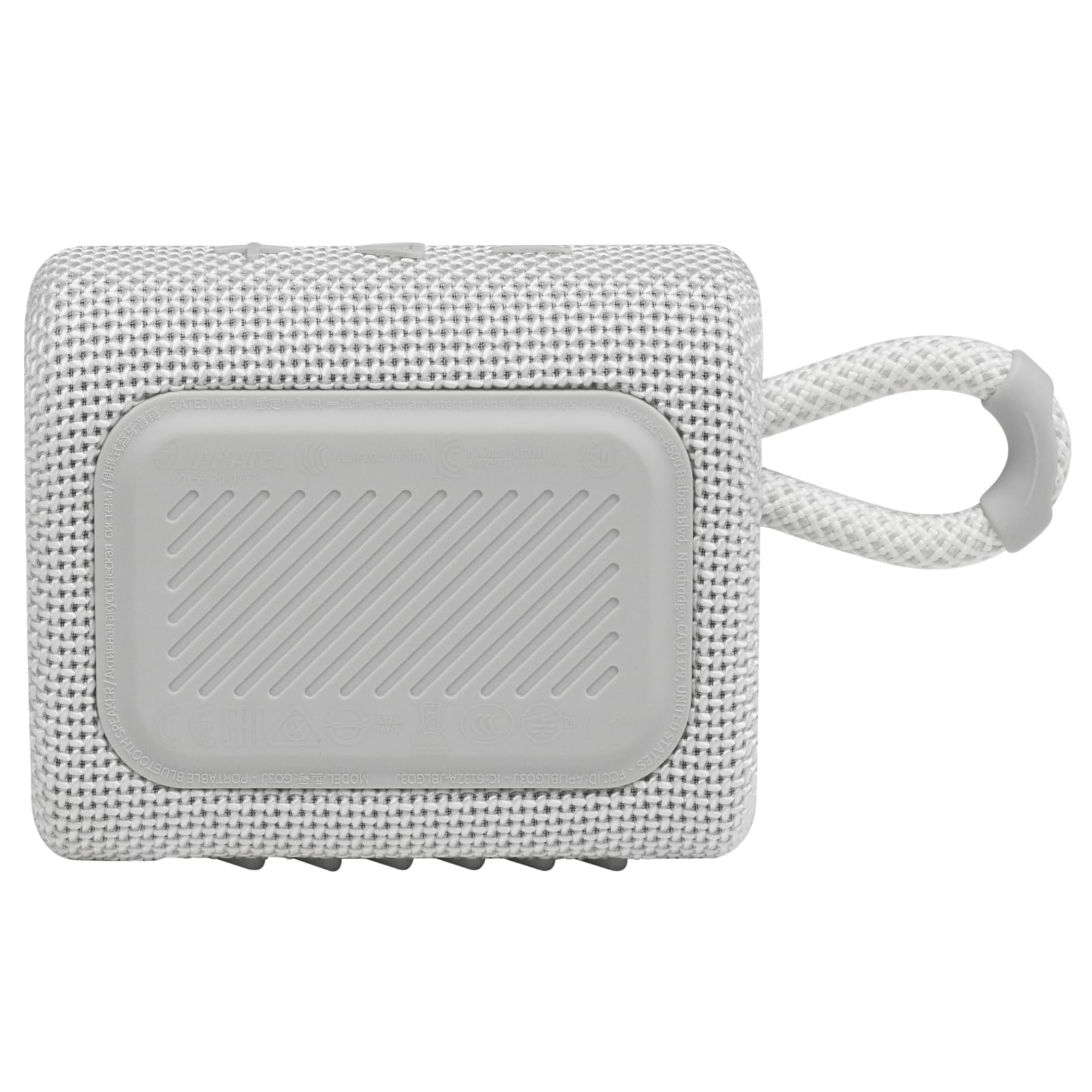 JBL Go 3 - Portable Mini Bluetooth Speaker, big audio and punchy bass, IP67 waterproof and dustproof, 5 hours of playtime, speaker for home, outdoor and travel (White)
