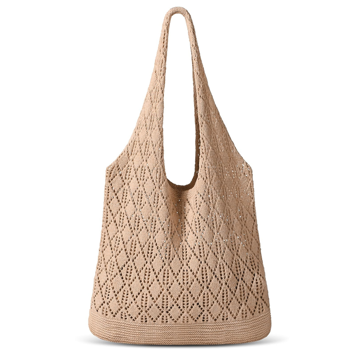 Sightor Crochet Tote Bag, Mesh Beach Bag Knit Summer Hobo Bag Vacation Boho Tote Bag for Women