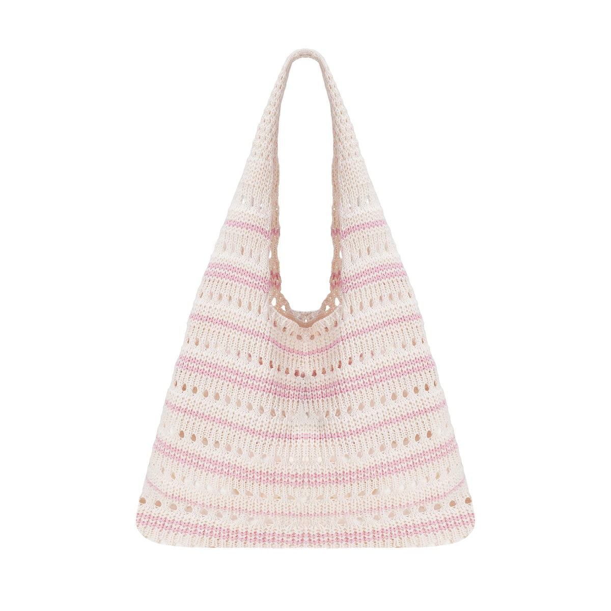 Sightor Crochet Tote Bag, Mesh Beach Bag Knit Summer Hobo Bag Vacation Boho Tote Bag for Women