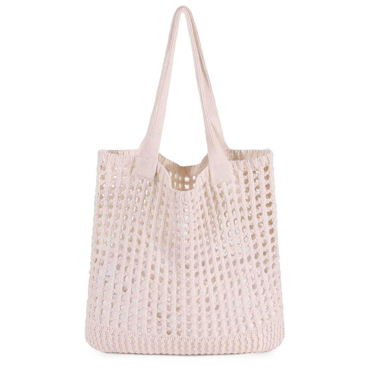 Sightor Crochet Tote Bag, Mesh Beach Bag Knit Summer Hobo Bag Vacation Boho Tote Bag for Women