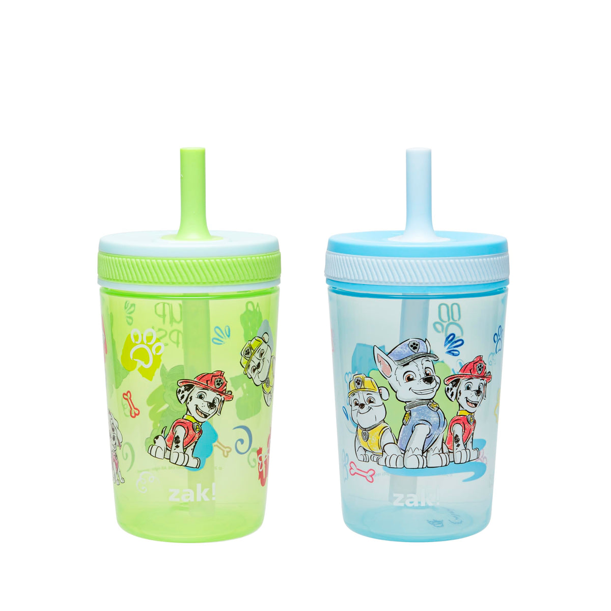 Zak Designs Kelso Toddler Cups For Travel or At Home, 15oz 2-Pack Durable Plastic Sippy Cups With Leak-Proof Design is Perfect For Kids (Sweet Berry, Lemon Zest)