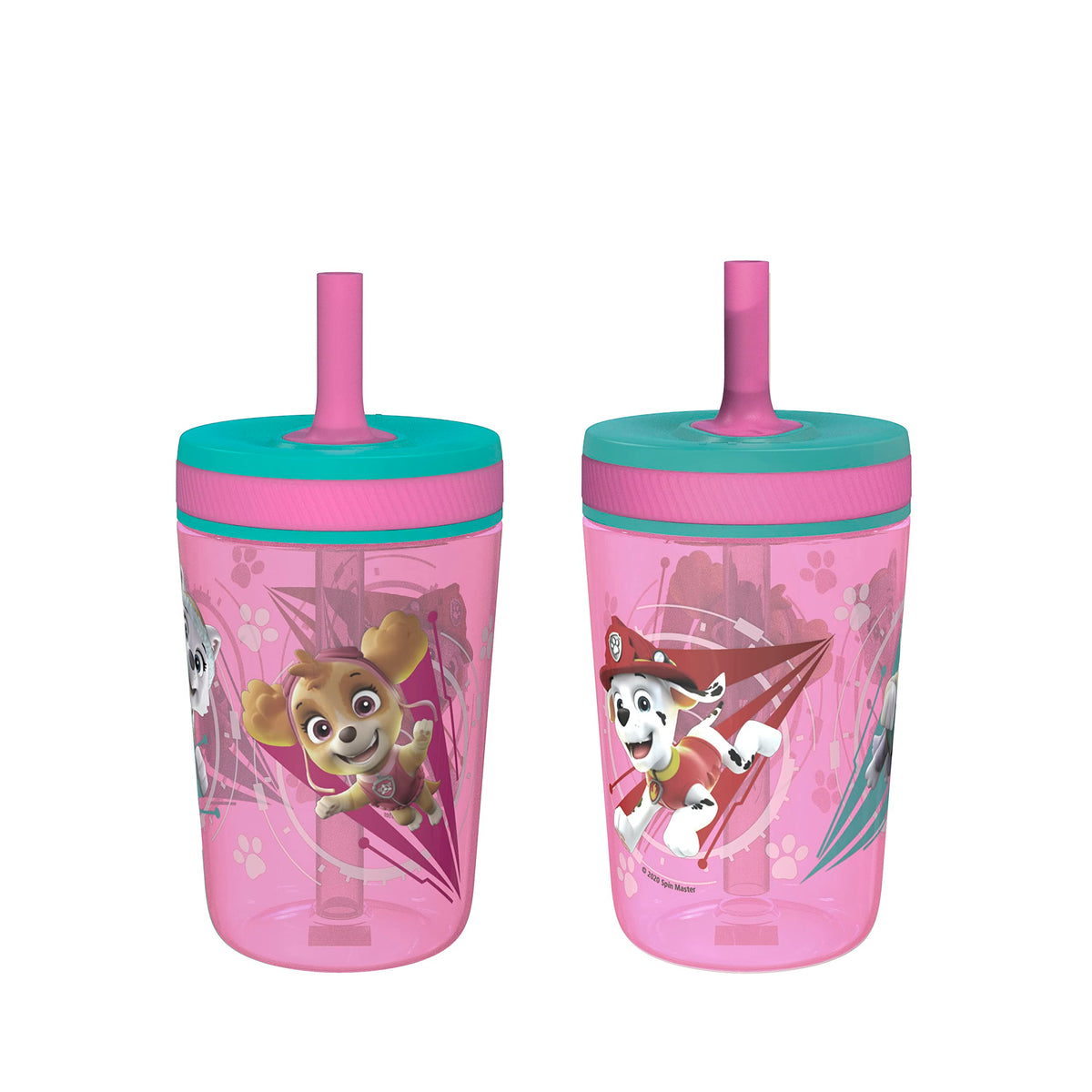 Zak Designs Kelso Toddler Cups For Travel or At Home, 15oz 2-Pack Durable Plastic Sippy Cups With Leak-Proof Design is Perfect For Kids (Sweet Berry, Lemon Zest)