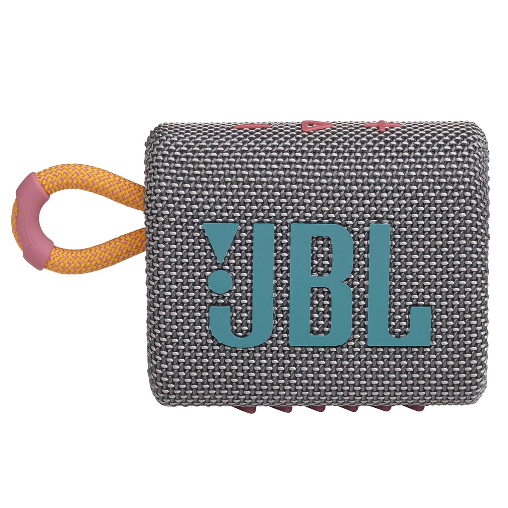 JBL Go 3 - Portable Mini Bluetooth Speaker, big audio and punchy bass, IP67 waterproof and dustproof, 5 hours of playtime, speaker for home, outdoor and travel (White)