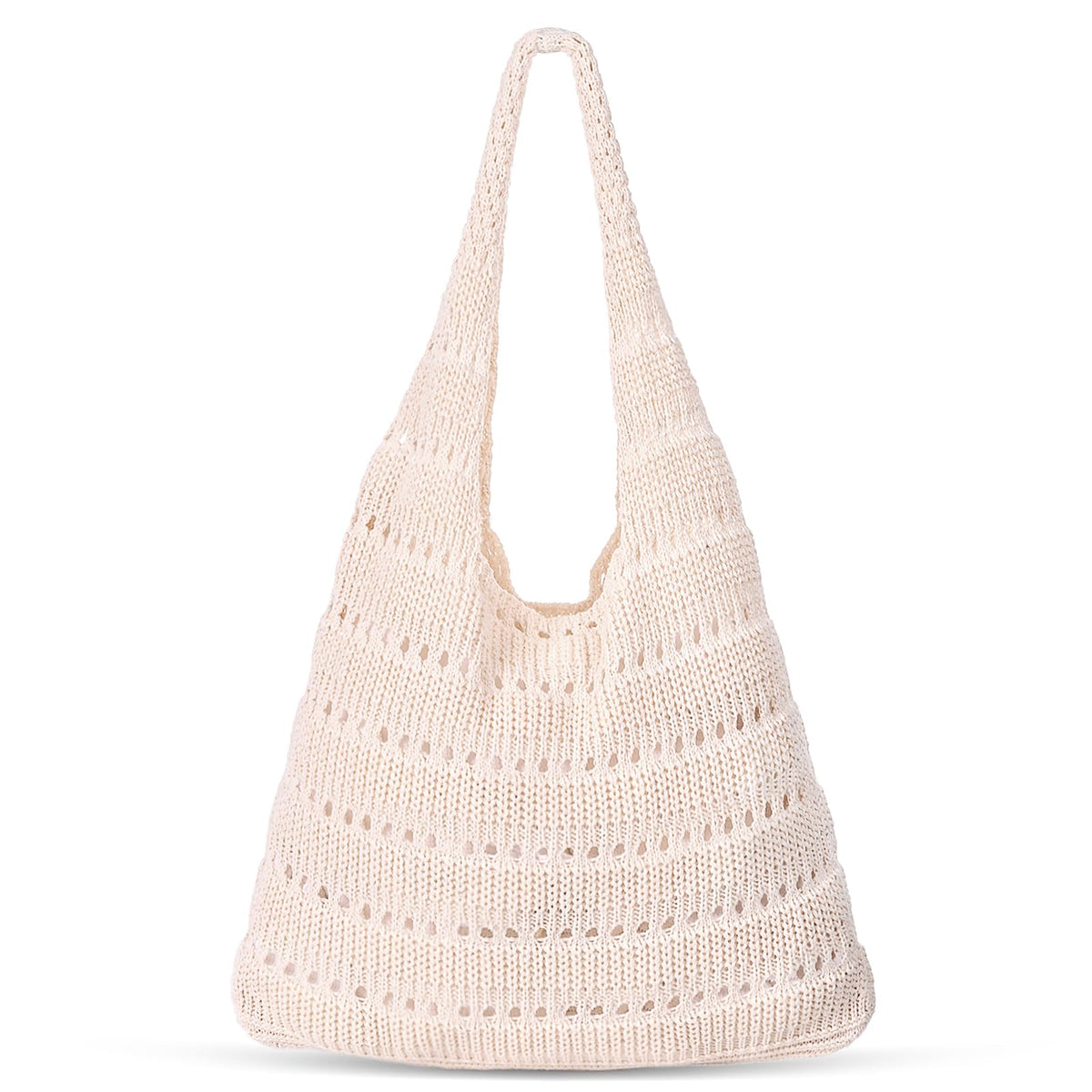 Sightor Crochet Tote Bag, Mesh Beach Bag Knit Summer Hobo Bag Vacation Boho Tote Bag for Women