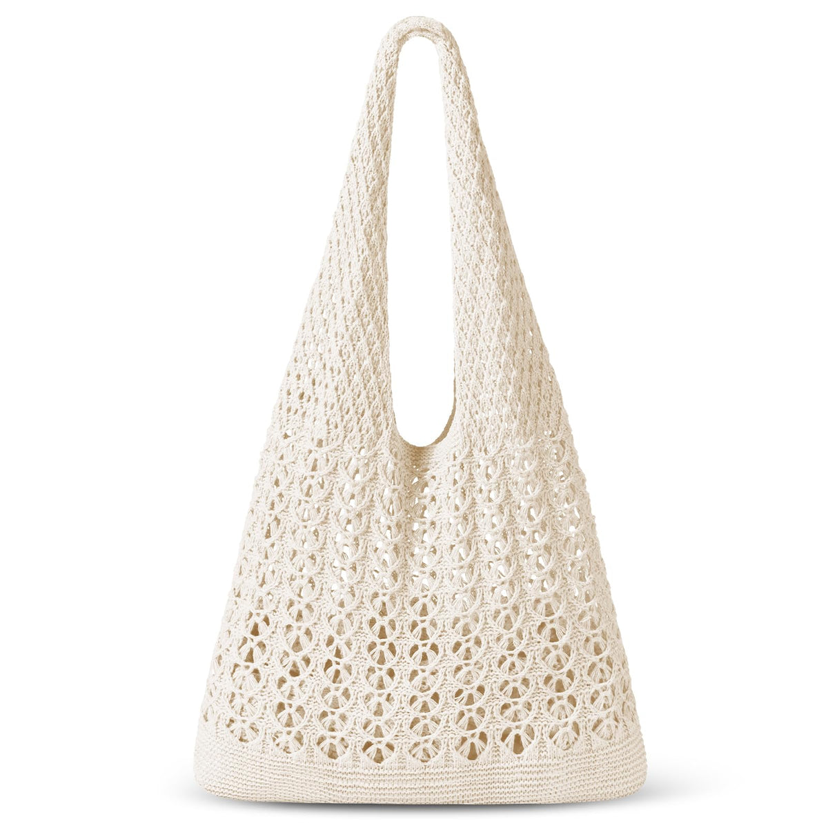 Sightor Crochet Tote Bag, Mesh Beach Bag Knit Summer Hobo Bag Vacation Boho Tote Bag for Women