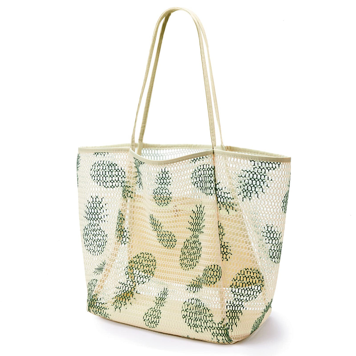 KALIDI Beach Nylon Mesh Tote Bag, Casual Tote Bag Hobo Women Foldable MAX 23L Shoulder Bag For Beach Picnic Vacation