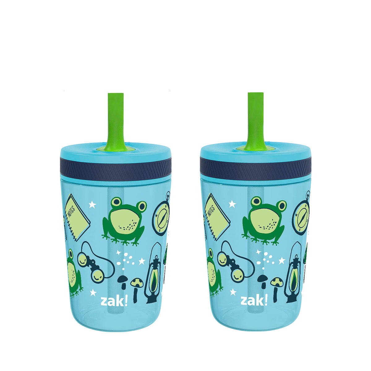 Zak Designs Kelso Toddler Cups For Travel or At Home, 15oz 2-Pack Durable Plastic Sippy Cups With Leak-Proof Design is Perfect For Kids (Sweet Berry, Lemon Zest)