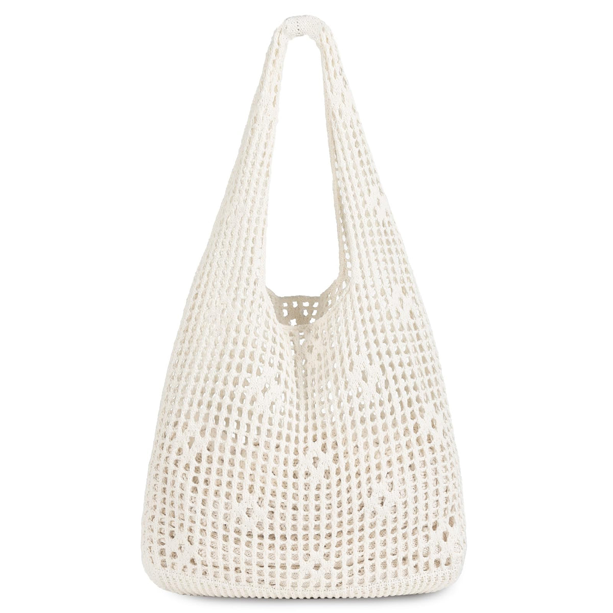 Sightor Crochet Tote Bag, Mesh Beach Bag Knit Summer Hobo Bag Vacation Boho Tote Bag for Women