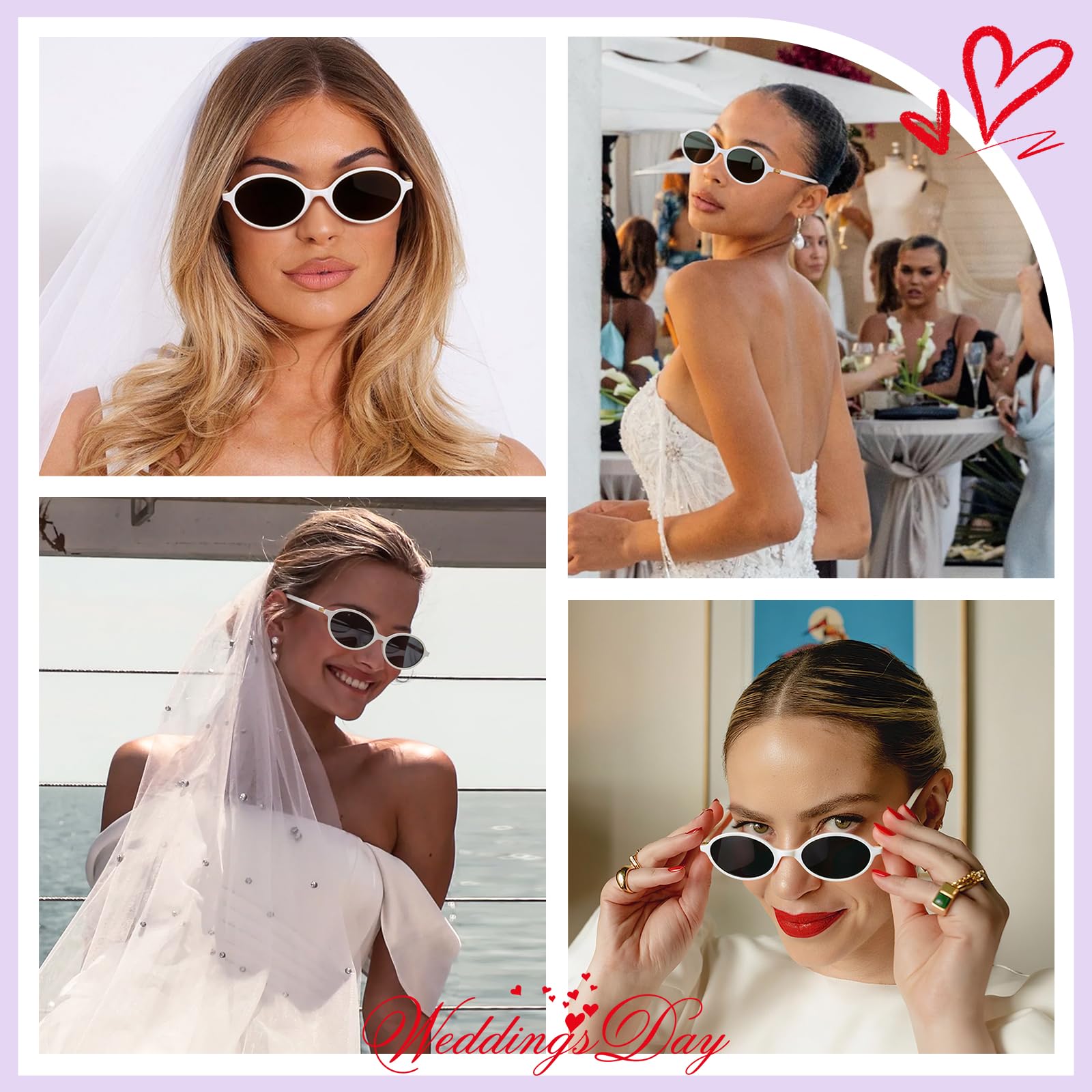 ViewJoy Retro Oval Sunglasses for Women Vintage 90s Y2K Trendy Designer Sun Glasses