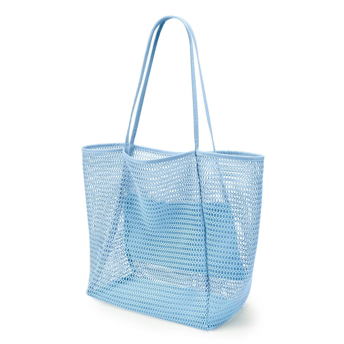 KALIDI Beach Nylon Mesh Tote Bag, Casual Tote Bag Hobo Women Foldable MAX 23L Shoulder Bag For Beach Picnic Vacation