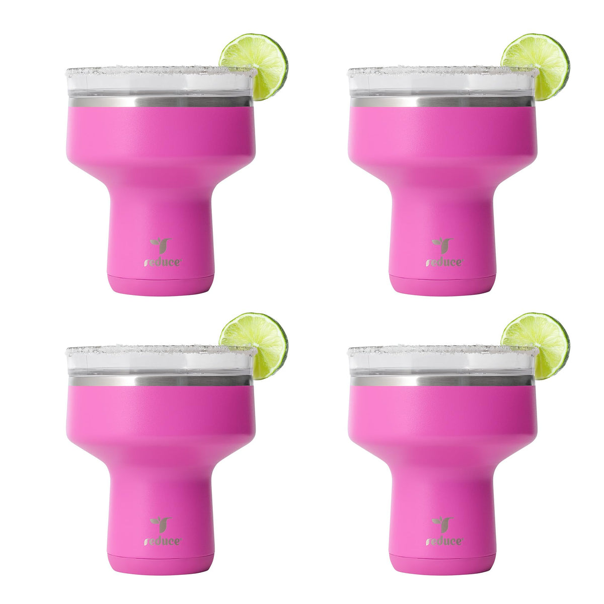 REDUCE Saltini 16 oz Cocktail Tumbler - Insulated Margarita Tumbler with Lid - Keeps Drinks Cold for 10 Hours - 360 Sippable Martini Glass Alternative - Shatterproof, Perfect for Parties - Daiquiri