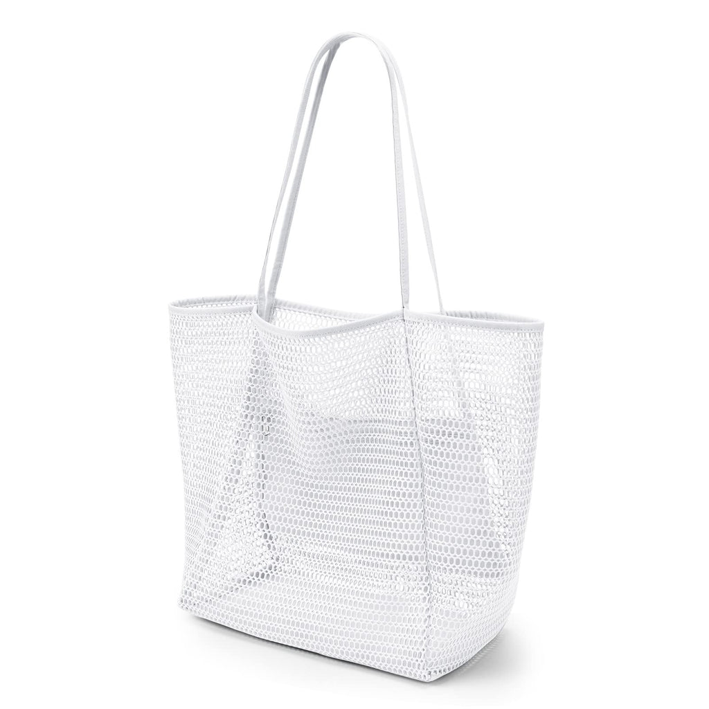 KALIDI Beach Nylon Mesh Tote Bag, Casual Tote Bag Hobo Women Foldable MAX 23L Shoulder Bag For Beach Picnic Vacation