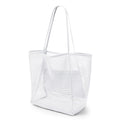 KALIDI Beach Nylon Mesh Tote Bag, Casual Tote Bag Hobo Women Foldable MAX 23L Shoulder Bag For Beach Picnic Vacation