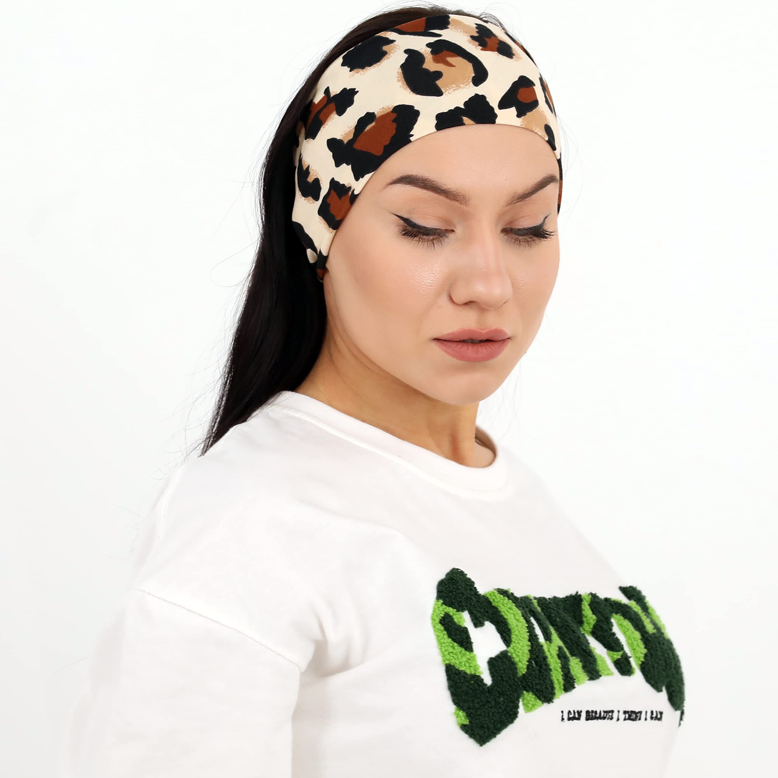 RITOPER Workout Wide Headbands for Women Non Slip, Super Soft Yoga Running Exercise Head Bands, Elastic Sweat Band Hair Bands for Women's Hair, Womens Solid Headband Hair Wrap