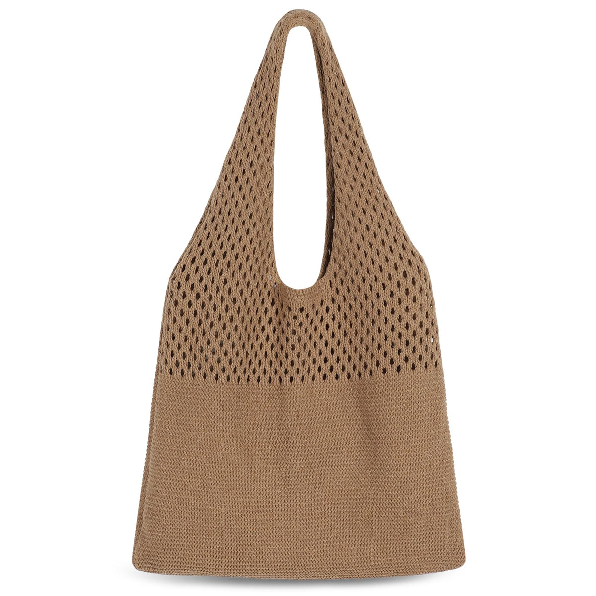 Sightor Crochet Tote Bag, Mesh Beach Bag Knit Summer Hobo Bag Vacation Boho Tote Bag for Women