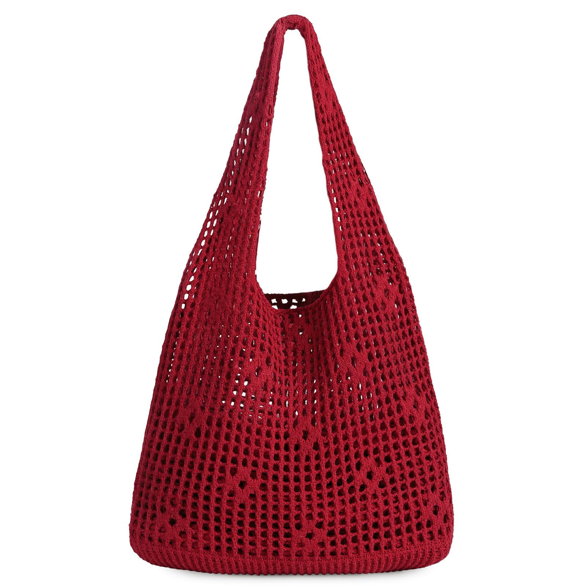 Sightor Crochet Tote Bag, Mesh Beach Bag Knit Summer Hobo Bag Vacation Boho Tote Bag for Women