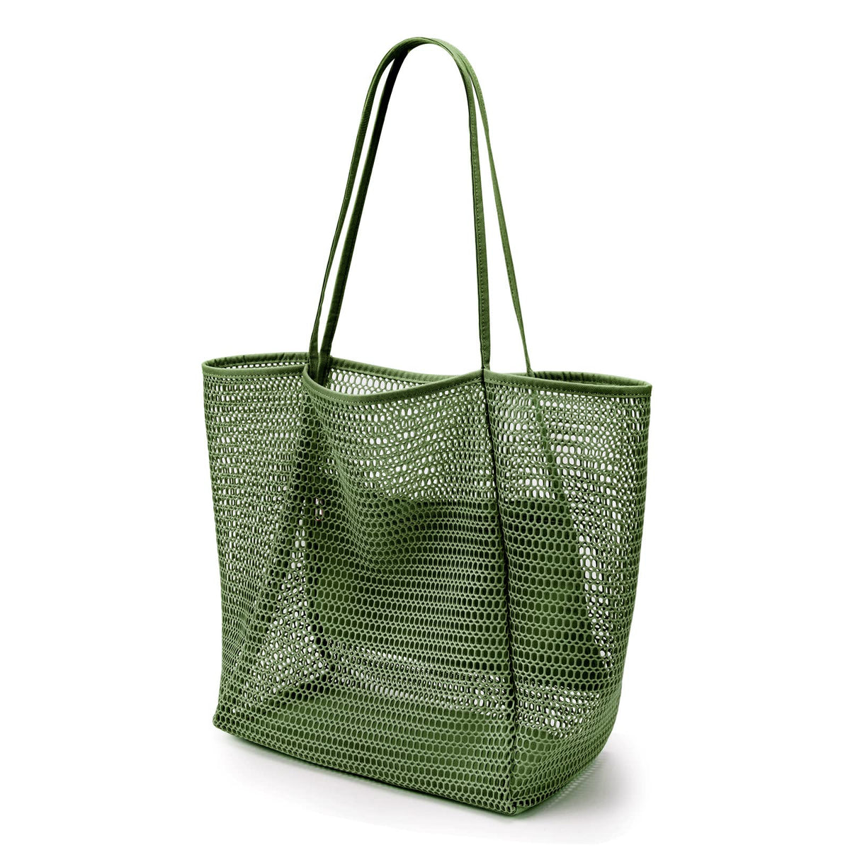 KALIDI Beach Nylon Mesh Tote Bag, Casual Tote Bag Hobo Women Foldable MAX 23L Shoulder Bag For Beach Picnic Vacation