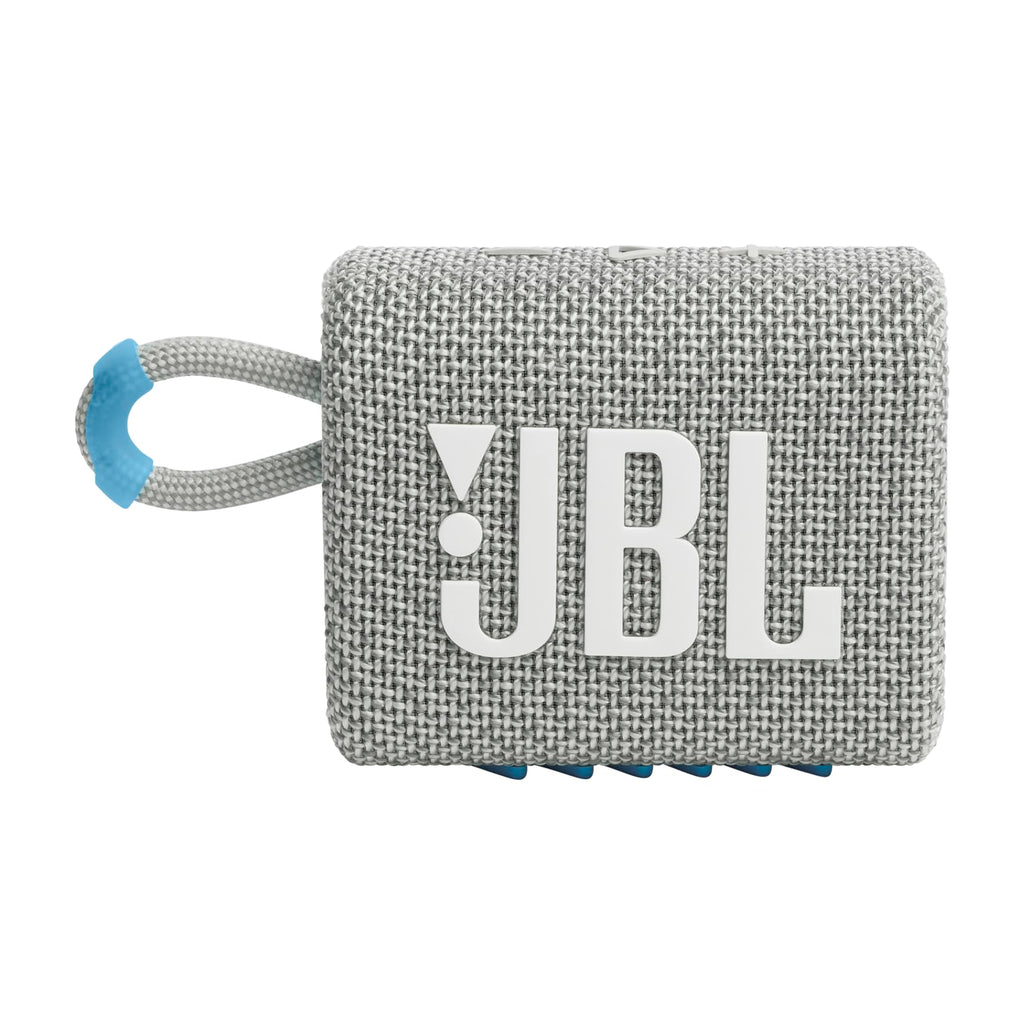 JBL Go 3 - Portable Mini Bluetooth Speaker, big audio and punchy bass, IP67 waterproof and dustproof, 5 hours of playtime, speaker for home, outdoor and travel (White)