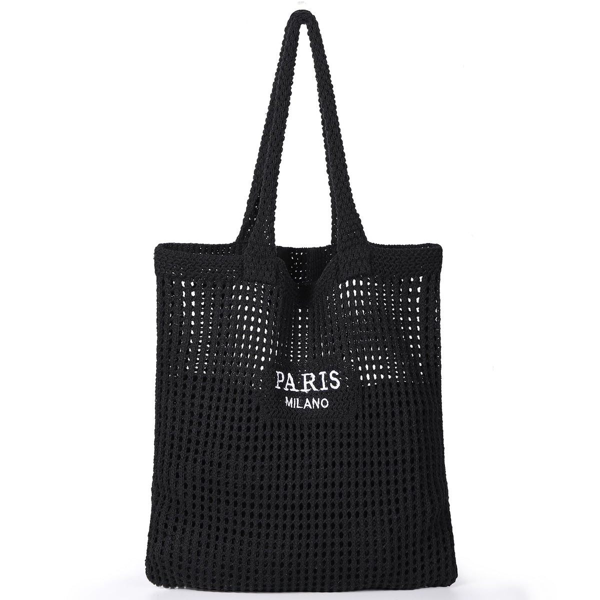 Sightor Crochet Tote Bag, Mesh Beach Bag Knit Summer Hobo Bag Vacation Boho Tote Bag for Women