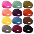 RITOPER Workout Wide Headbands for Women Non Slip, Super Soft Yoga Running Exercise Head Bands, Elastic Sweat Band Hair Bands for Women's Hair, Womens Solid Headband Hair Wrap