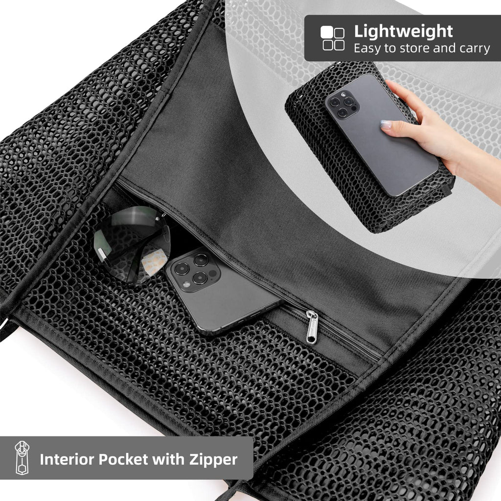 KALIDI Beach Nylon Mesh Tote Bag, Casual Tote Bag Hobo Women Foldable MAX 23L Shoulder Bag For Beach Picnic Vacation