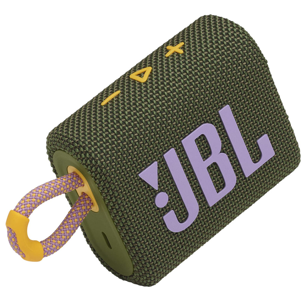JBL Go 3 - Portable Mini Bluetooth Speaker, big audio and punchy bass, IP67 waterproof and dustproof, 5 hours of playtime, speaker for home, outdoor and travel (White)