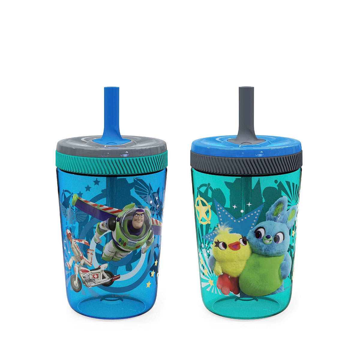 Zak Designs Kelso Toddler Cups For Travel or At Home, 15oz 2-Pack Durable Plastic Sippy Cups With Leak-Proof Design is Perfect For Kids (Sweet Berry, Lemon Zest)