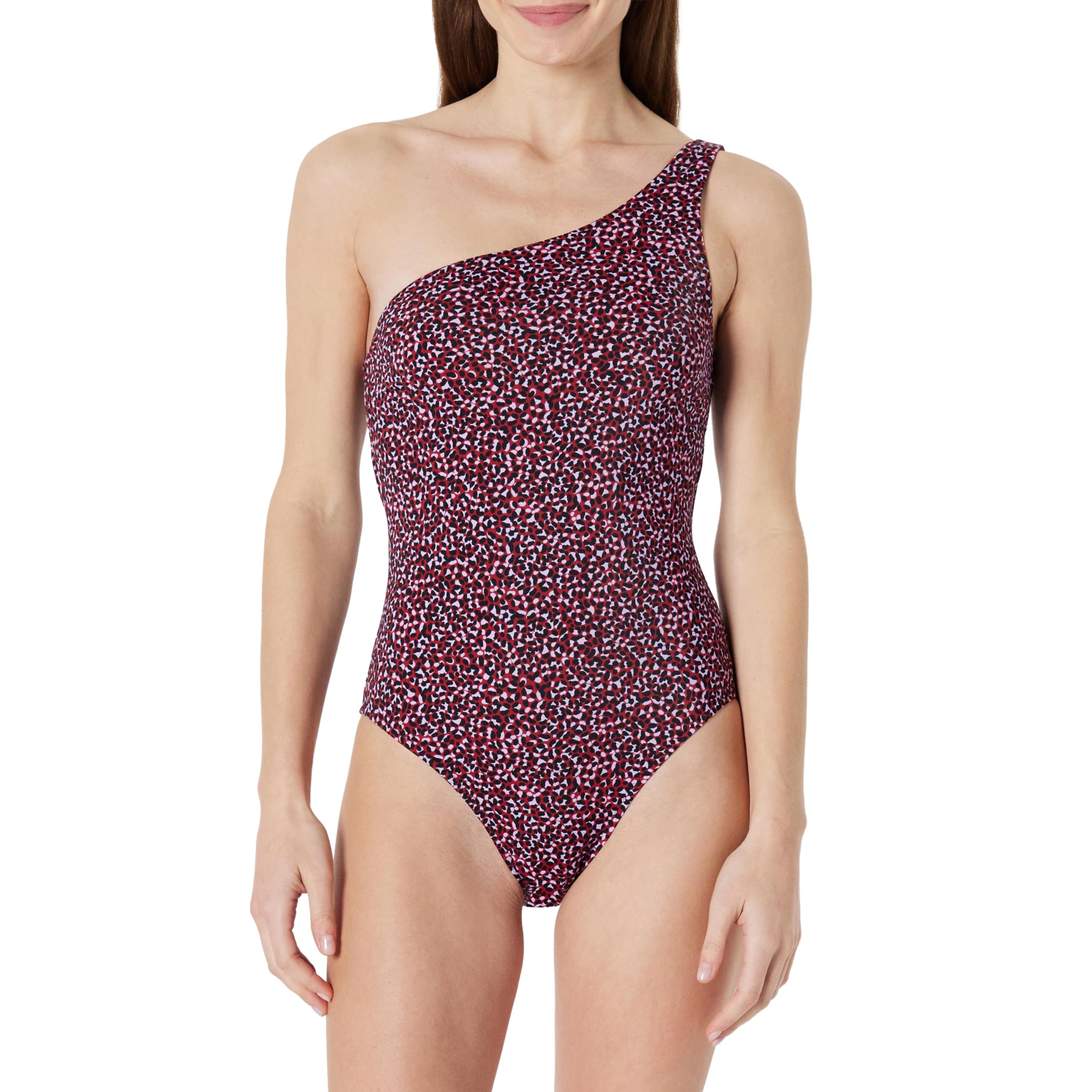 Amazon Essentials Women's One-Shoulder One-Piece Swimsuit