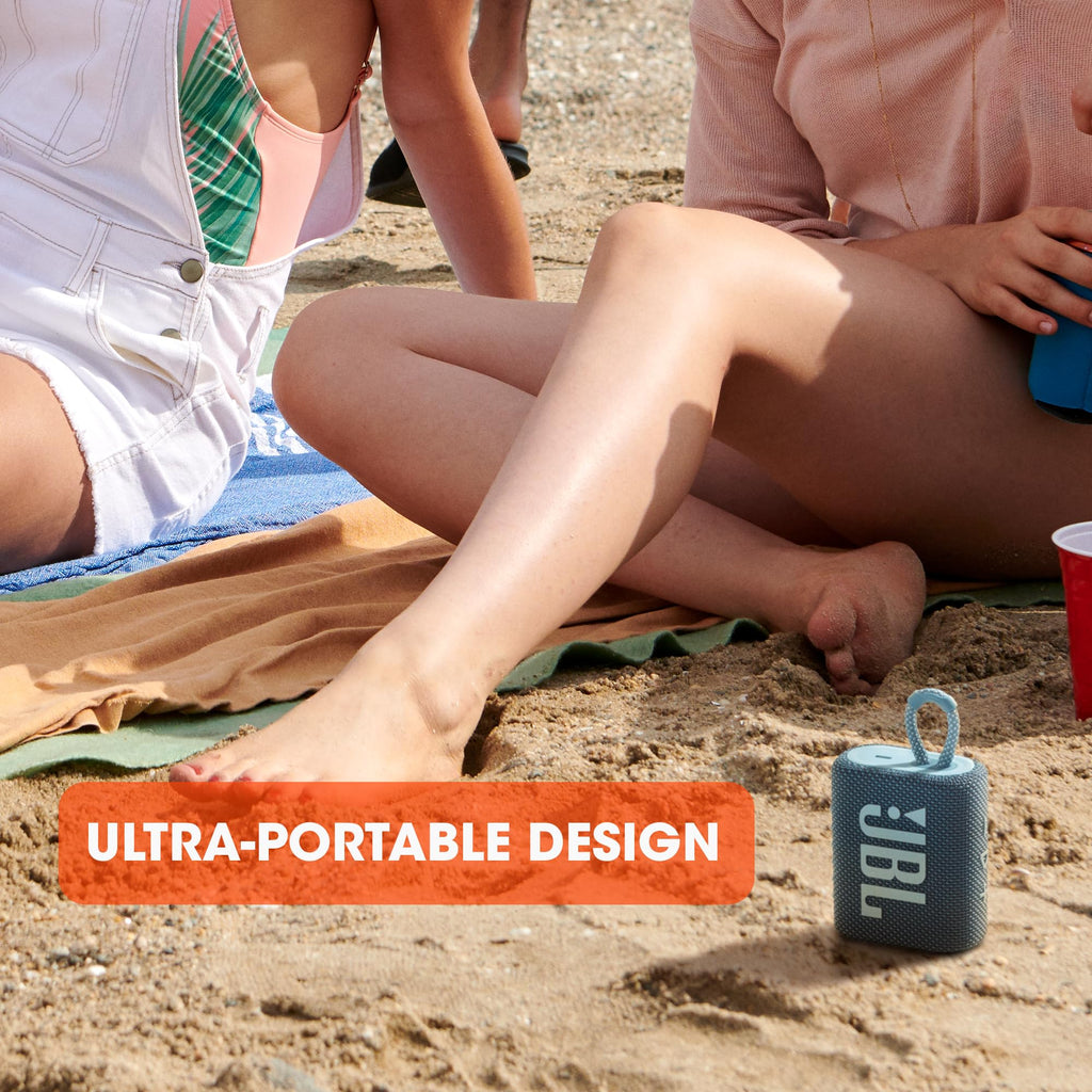 JBL Go 3 - Portable Mini Bluetooth Speaker, big audio and punchy bass, IP67 waterproof and dustproof, 5 hours of playtime, speaker for home, outdoor and travel (White)