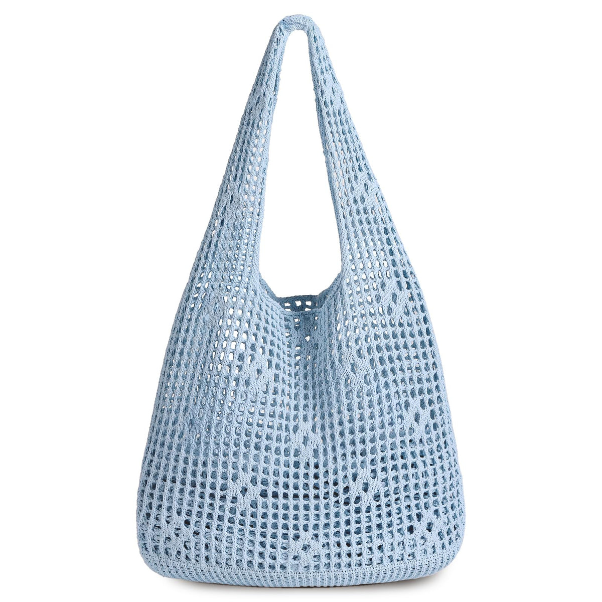 Sightor Crochet Tote Bag, Mesh Beach Bag Knit Summer Hobo Bag Vacation Boho Tote Bag for Women