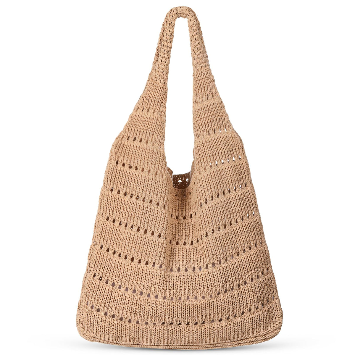 Sightor Crochet Tote Bag, Mesh Beach Bag Knit Summer Hobo Bag Vacation Boho Tote Bag for Women