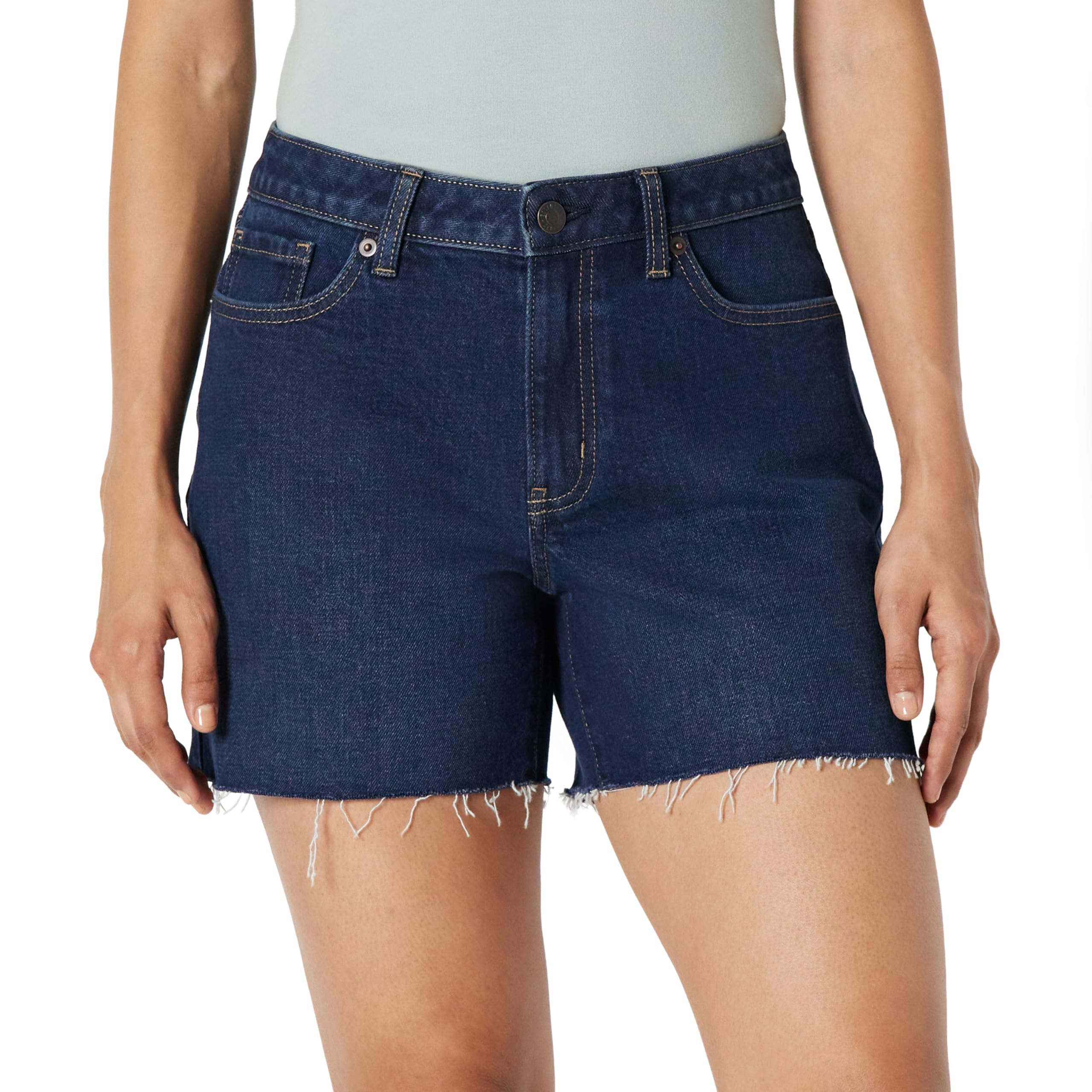 Amazon Essentials Women's Low Stretch Mid-Rise Regular-Fit Jean Short